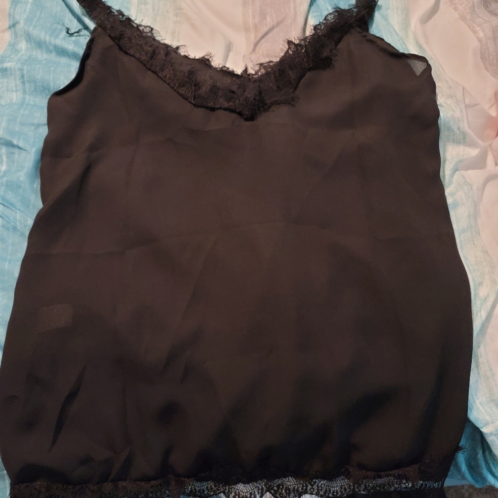 Black lace tank XL